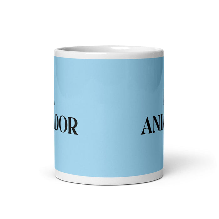 El Animador The Animator Funny Home Office Work Coffee Mug Mexican Spanish Pride Gift White Glossy Cup Sky Blue Card Mug Mexicada