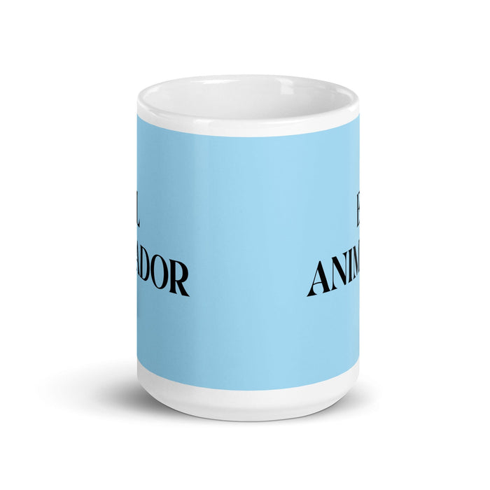 El Animador The Animator Funny Home Office Work Coffee Mug Mexican Spanish Pride Gift White Glossy Cup Sky Blue Card Mug Mexicada