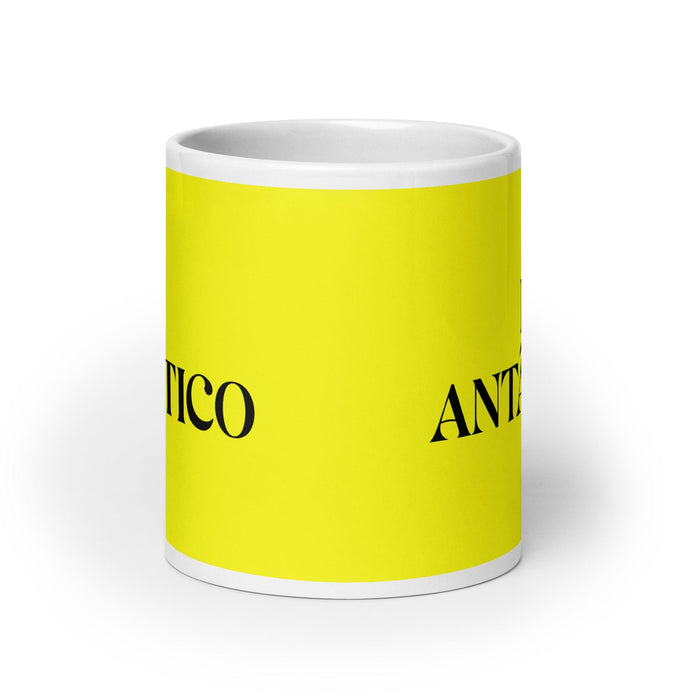 El Antártico The Antarctic Funny Home Office Work Coffee Mug Mexican Spanish Pride Gift White Glossy Cup Yellow Card Mug Mexicada