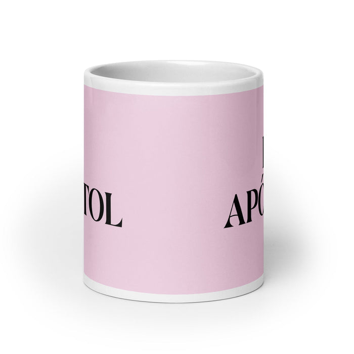 El Apóstol The Apostle Funny Home Office Work Coffee Mug Mexican Spanish Pride Gift White Glossy Cup Light Pink Card Mug Mexicada