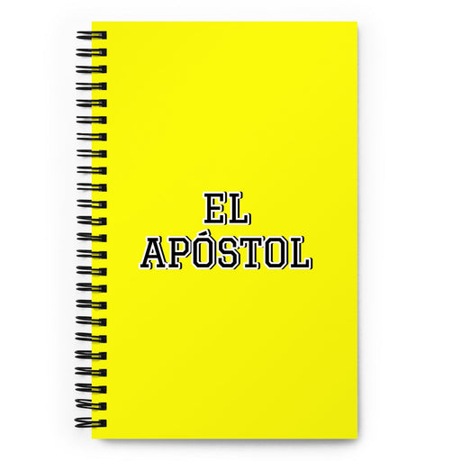 El Apóstol The Apostle | Yellow Spiral Notebook, 140 Dotted Sheets | Funny Gift Idea Home Office Work | Mexican Spanish Pride Gift Mexicada