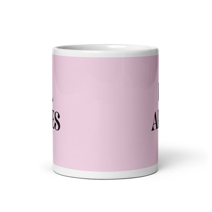 El Aries The Aries Funny Home Office Work Coffee Mug Mexican Spanish Pride Gift White Glossy Cup Light Pink Card Mug Mexicada