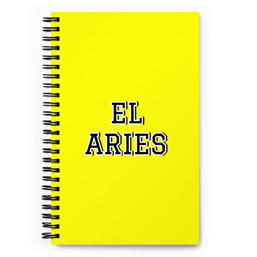 El Aries The Aries | Yellow Spiral Notebook, 140 Dotted Sheets | Funny Gift Idea Home Office Work | Mexican Spanish Pride Gift Mexicada