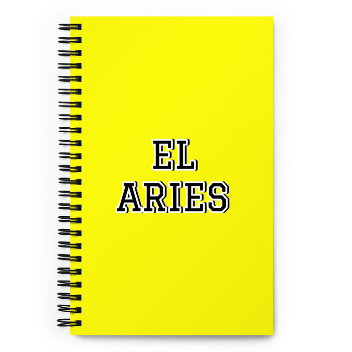 El Aries The Aries | Yellow Spiral Notebook, 140 Dotted Sheets | Funny Gift Idea Home Office Work | Mexican Spanish Pride Gift Mexicada