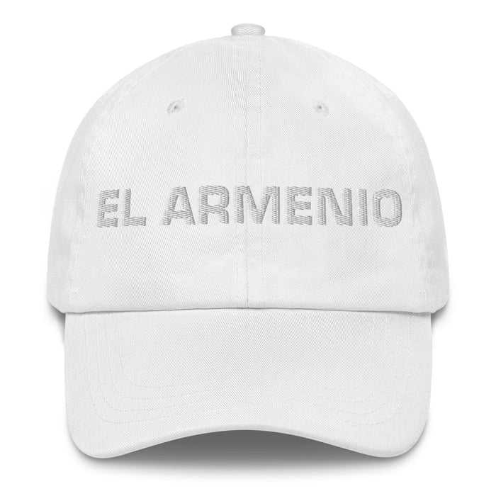 El Armenio The Armenian Mexican Spanish Pride Gift Regalo Dad Hat Mexicada White