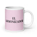 El Armonizador The Harmonizer Funny Home Office Work Coffee Mug Mexican Spanish Pride Gift White Glossy Cup Light Pink Card Mug Mexicada 20 oz