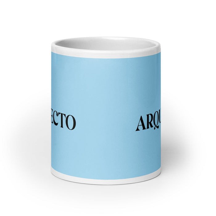 El Arquitecto The Architect Funny Home Office Work Coffee Mug Mexican Spanish Pride Gift White Glossy Cup Sky Blue Card Mug Mexicada