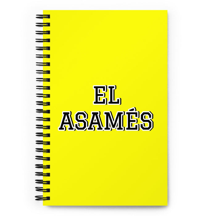 El Asamés The Assamese | Yellow Spiral Notebook, 140 Dotted Sheets | Funny Gift Idea Home Office Work | Mexican Spanish Pride Gift Mexicada