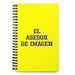 El Asesor De Imagen The Image Consultant | Yellow Spiral Notebook, 140 Dotted Sheets | Funny Gift Idea Home Office Work | Mexican Spanish Pride Gift Mexicada