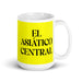 El Asiático Central The Central Asian Funny Home Office Work Coffee Mug Mexican Spanish Pride Gift White Glossy Cup Yellow Card Mug Mexicada 15 oz