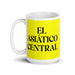 El Asiático Central The Central Asian Funny Home Office Work Coffee Mug Mexican Spanish Pride Gift White Glossy Cup Yellow Card Mug Mexicada