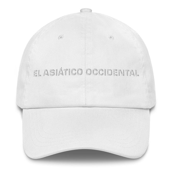 El Asiático Occidental The West Asian Mexican Spanish Pride Gift Regalo Dad Hat Mexicada White