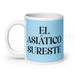 El Asiático Sureste The Southeast Asian Funny Home Office Work Coffee Mug Mexican Spanish Pride Gift White Glossy Cup Sky Blue Card Mug Mexicada