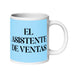 El Asistente De Ventas The Sales Assistant Funny Home Office Work Coffee Mug Mexican Spanish Pride Gift White Glossy Cup Sky Blue Card Mug Mexicada 20 oz