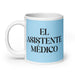 El Asistente Médico The Medical Assistant Funny Home Office Work Coffee Mug Mexican Spanish Pride Gift White Glossy Cup Sky Blue Card Mug Mexicada