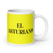 El Asturiano The Asturian Funny Home Office Work Coffee Mug Mexican Spanish Pride Gift White Glossy Cup Yellow Card Mug Mexicada 20 oz