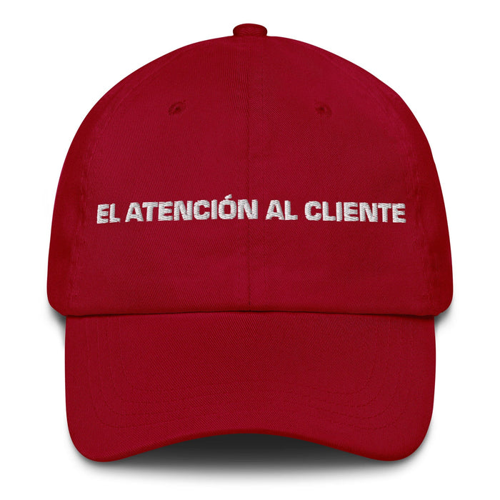 El Atención Al Cliente The Customer Service Mexican Spanish Pride Gift Regalo Dad Hat Mexicada Cranberry