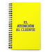 El Atención Al Cliente The Customer Service | Yellow Spiral Notebook, 140 Dotted Sheets | Funny Gift Idea Home Office Work | Mexican Spanish Pride Gift Mexicada