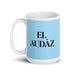 El Audáz The Bold One Funny Home Office Work Coffee Mug Mexican Spanish Pride Gift White Glossy Cup Sky Blue Card Mug Mexicada