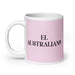 El Australiano The Australian Funny Home Office Work Coffee Mug Mexican Spanish Pride Gift White Glossy Cup Light Pink Card Mug Mexicada