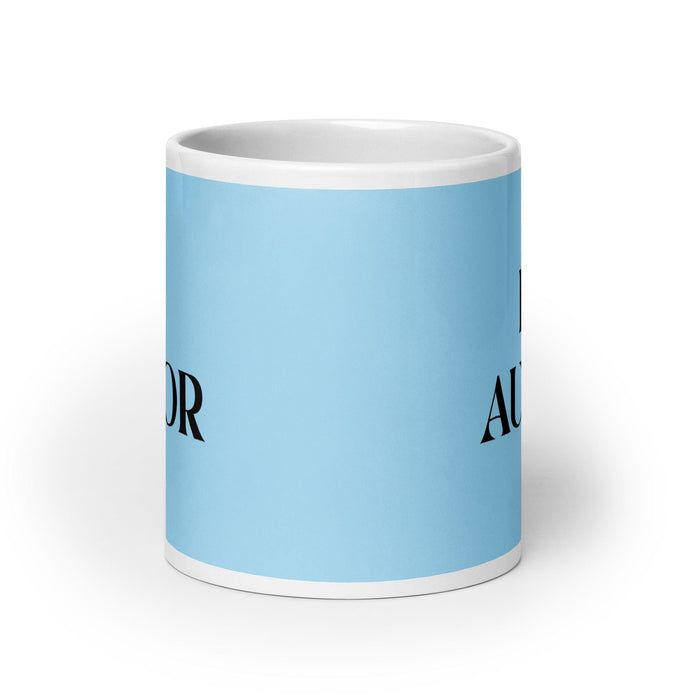 El Autor The Author Funny Home Office Work Coffee Mug Mexican Spanish Pride Gift White Glossy Cup Sky Blue Card Mug Mexicada