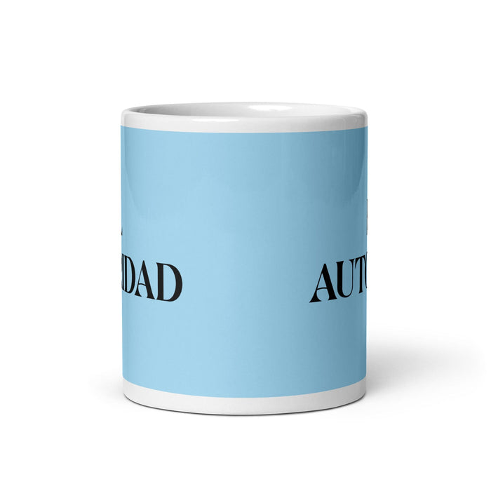 El Autoridad The Authority Funny Home Office Work Coffee Mug Mexican Spanish Pride Gift White Glossy Cup Sky Blue Card Mug Mexicada