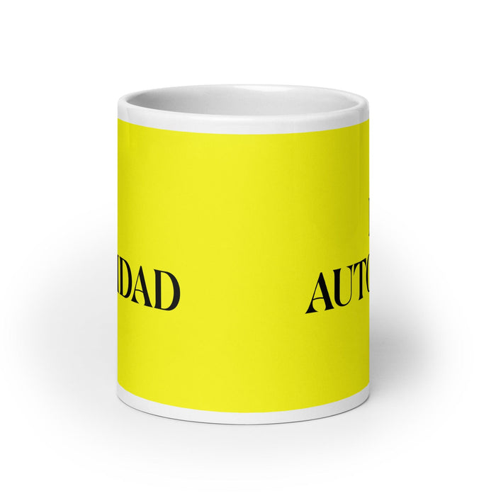 El Autoridad The Authority Funny Home Office Work Coffee Mug Mexican Spanish Pride Gift White Glossy Cup Yellow Card Mug Mexicada