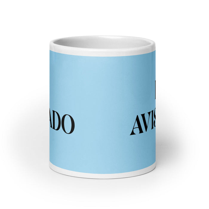 El Avispado The Sharp One Funny Home Office Work Coffee Mug Mexican Spanish Pride Gift White Glossy Cup Sky Blue Card Mug Mexicada