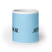 El Ayudador The Helper (Type 2) Funny Home Office Work Coffee Mug Mexican Spanish Pride Gift White Glossy Cup Sky Blue Card Mug Mexicada