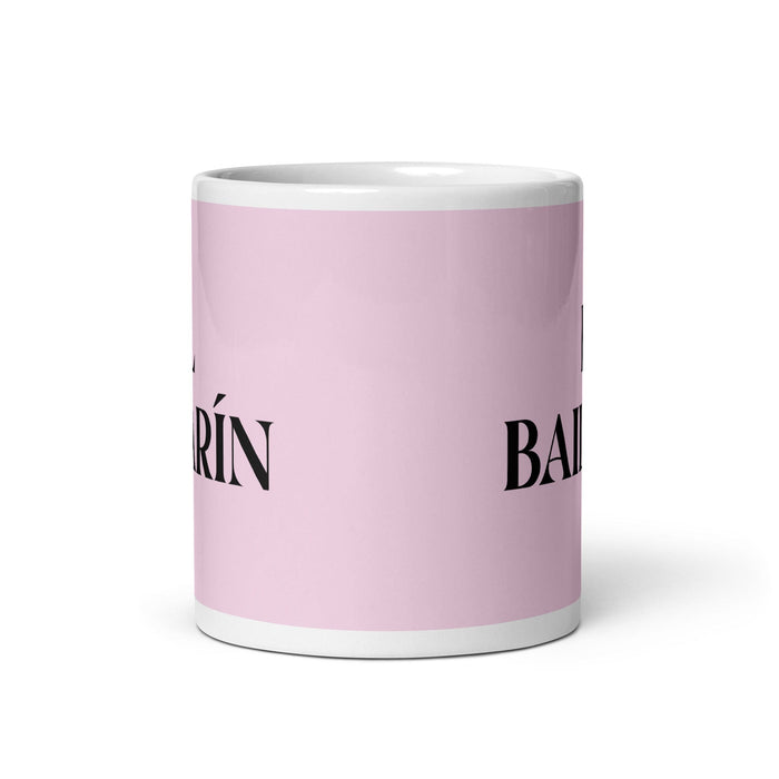 El Bailarín The Dancer Funny Home Office Work Coffee Mug Mexican Spanish Pride Gift White Glossy Cup Light Pink Card Mug Mexicada