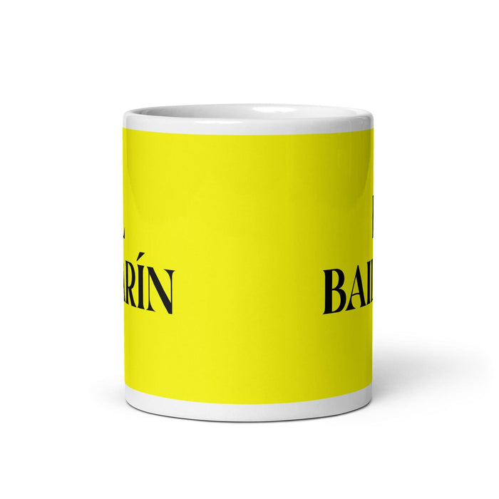 El Bailarín The Dancer Funny Home Office Work Coffee Mug Mexican Spanish Pride Gift White Glossy Cup Yellow Card Mug Mexicada