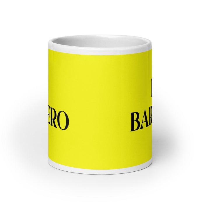 El Barbero The Barber Funny Home Office Work Coffee Mug Mexican Spanish Pride Gift White Glossy Cup Yellow Card Mug Mexicada