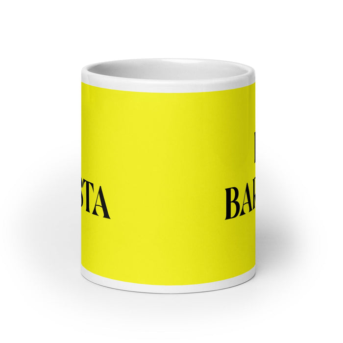 El Barista The Barista Funny Home Office Work Coffee Mug Mexican Spanish Pride Gift White Glossy Cup Yellow Card Mug Mexicada