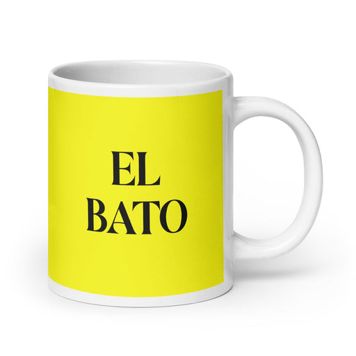 El Bato The Guy Funny Home Office Work Coffee Mug Mexican Spanish Pride Gift White Glossy Cup Yellow Card Mug Mexicada 20 oz