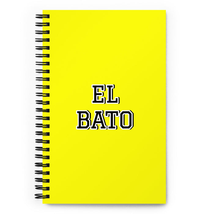 El Bato The Guy | Yellow Spiral Notebook, 140 Dotted Sheets | Funny Gift Idea Home Office Work | Mexican Spanish Pride Gift Mexicada