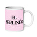 El Berlinés The Berliner Funny Home Office Work Coffee Mug Mexican Spanish Pride Gift White Glossy Cup Light Pink Card Mug Mexicada 20 oz