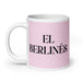 El Berlinés The Berliner Funny Home Office Work Coffee Mug Mexican Spanish Pride Gift White Glossy Cup Light Pink Card Mug Mexicada