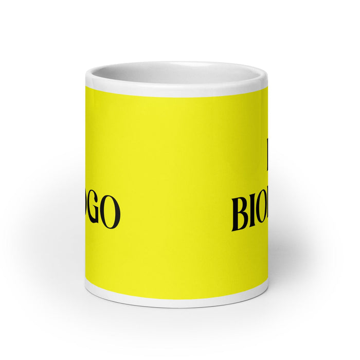 El Biologo The Biologist Funny Home Office Work Coffee Mug Mexican Spanish Pride Gift White Glossy Cup Yellow Card Mug Mexicada