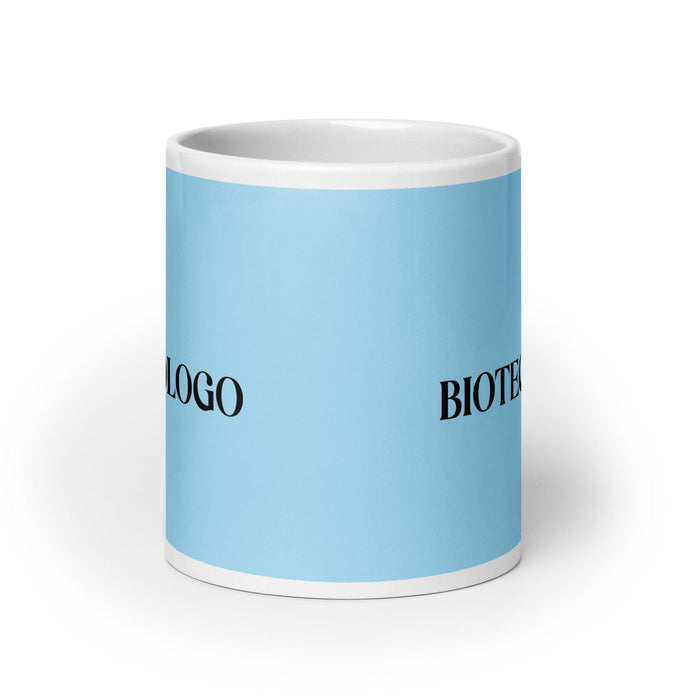 El Biotecnólogo The Biotechnologist Funny Home Office Work Coffee Mug Mexican Spanish Pride Gift White Glossy Cup Sky Blue Card Mug Mexicada