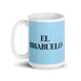 El Bisabuelo The Great-Grandmother / The Great-Grandfather Funny Home Office Work Coffee Mug Mexican Spanish Pride Gift White Glossy Cup Sky Blue Card Mug Mexicada