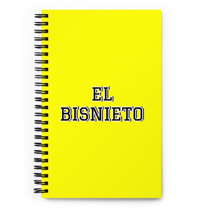 El Bisnieto The Great-Granddaughter / The Great-Grandson | Yellow Spiral Notebook, 140 Dotted Sheets | Funny Gift Idea Home Office Work | Mexican Spanish Pride Gift Mexicada