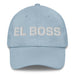 El Boss The Boss Mexican Spanish Pride Gift Regalo Dad Hat Mexicada Light Blue