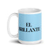 El Brillante The Brilliant One Funny Home Office Work Coffee Mug Mexican Spanish Pride Gift White Glossy Cup Sky Blue Card Mug Mexicada