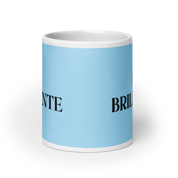 El Brillante The Brilliant One Funny Home Office Work Coffee Mug Mexican Spanish Pride Gift White Glossy Cup Sky Blue Card Mug Mexicada