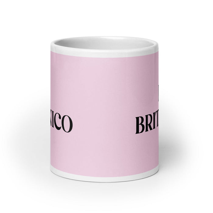 El Británico The British Funny Home Office Work Coffee Mug Mexican Spanish Pride Gift White Glossy Cup Light Pink Card Mug Mexicada