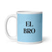 El Bro The Bro Funny Home Office Work Coffee Mug Mexican Spanish Pride Gift White Glossy Cup Sky Blue Card Mug Mexicada