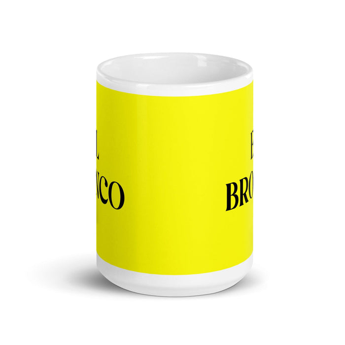 El Bronco The Troublesome Funny Home Office Work Coffee Mug Mexican Spanish Pride Gift White Glossy Cup Yellow Card Mug Mexicada