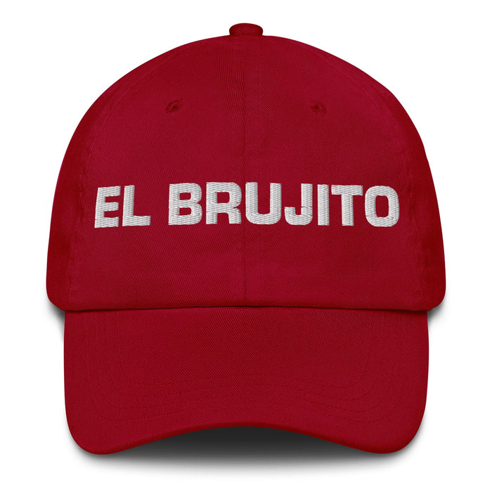 El Brujito The Little Witch/Wizard Mexican Spanish Pride Gift Regalo Dad Hat Mexicada Cranberry