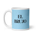 El Brujo The Witch / Wizard Funny Home Office Work Coffee Mug Mexican Spanish Pride Gift White Glossy Cup Sky Blue Card Mug Mexicada