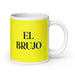 El Brujo The Witch / Wizard Funny Home Office Work Coffee Mug Mexican Spanish Pride Gift White Glossy Cup Yellow Card Mug Mexicada 20 oz